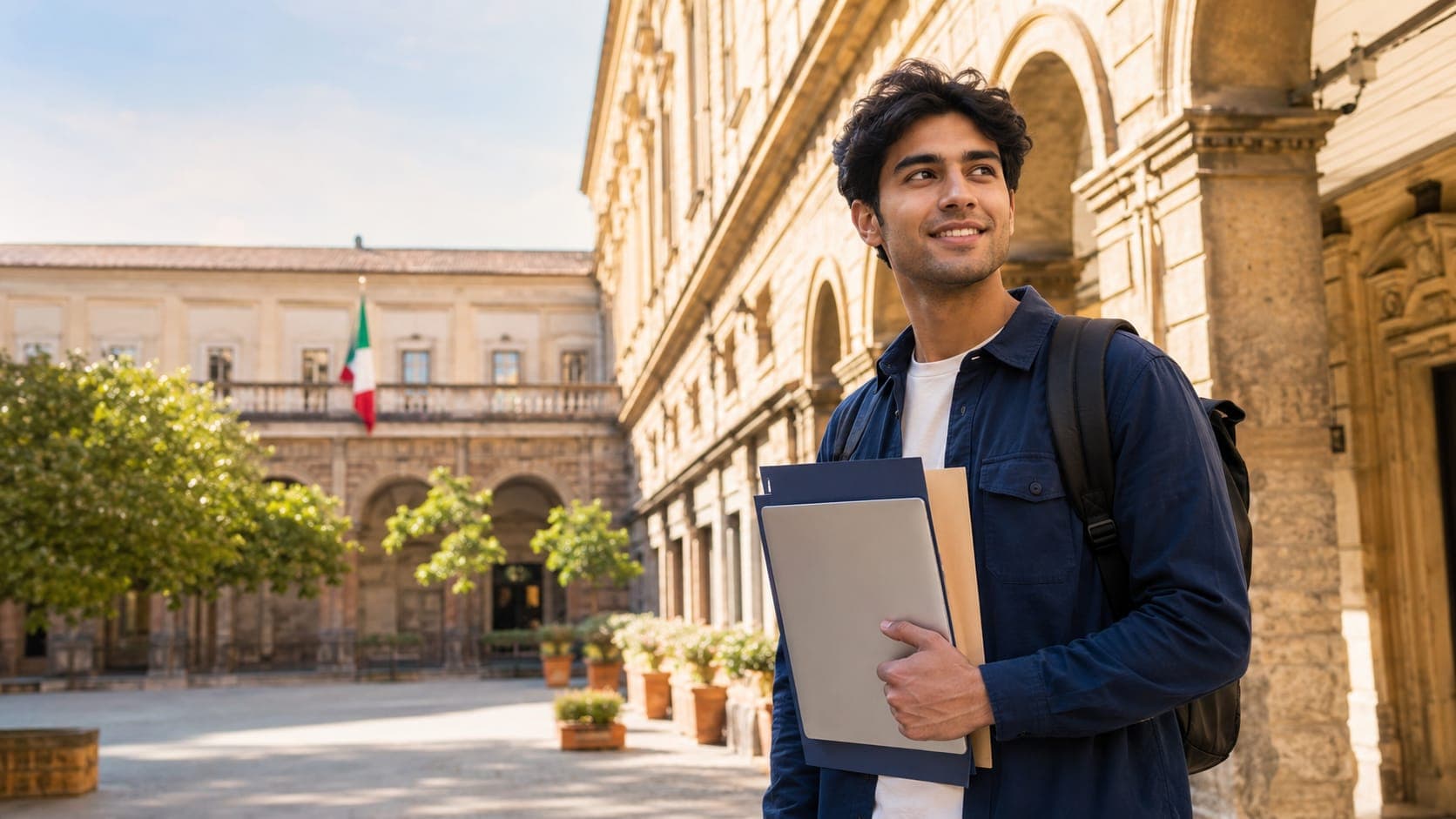 International student planning to study at a university in Italy
